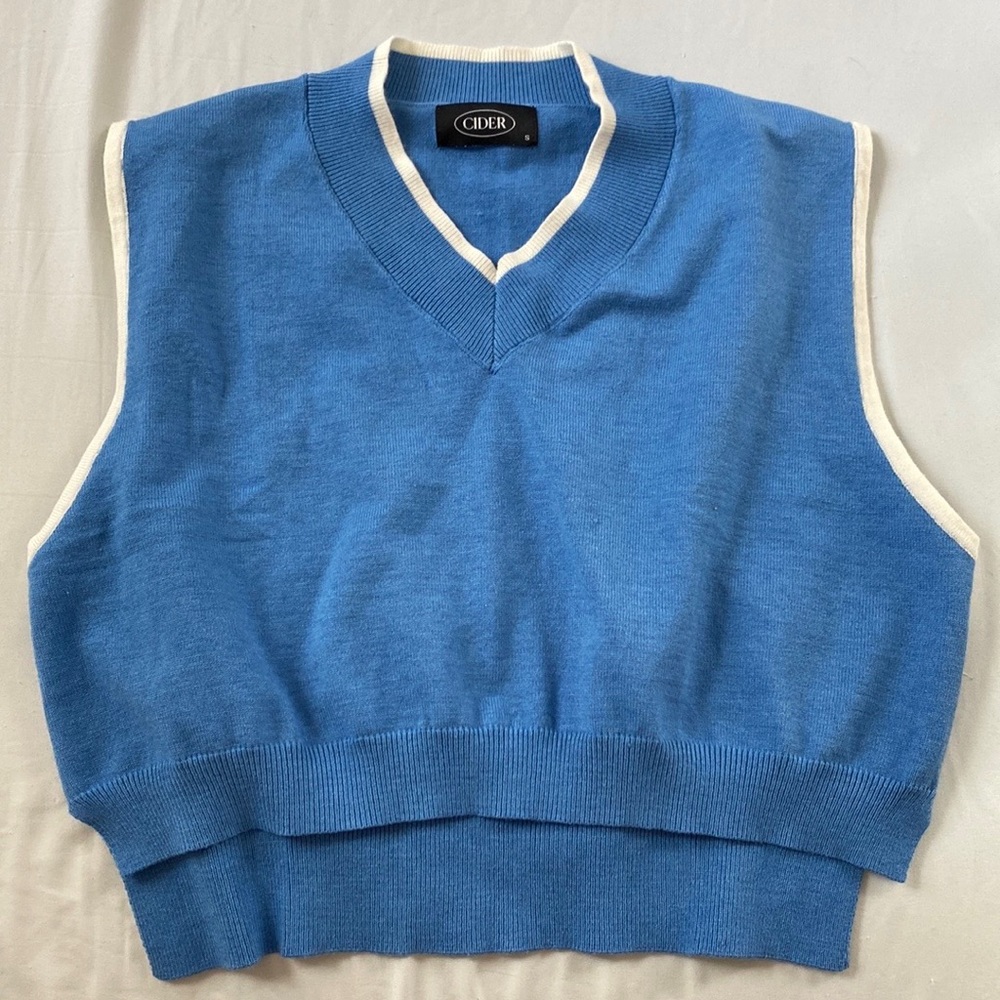 Cider Blue Cropped Tank Top
